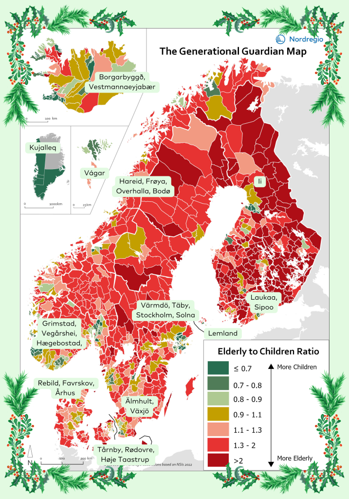 Nordregio christmas map 2023
